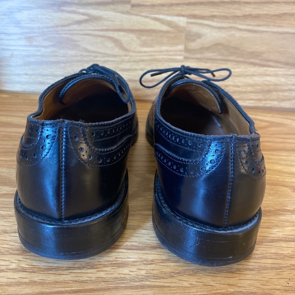 Allen Edmonds Lexington Brogue Cap Toe Oxford Black Men’s Size US 10 A EUC - Picture 4 of 11